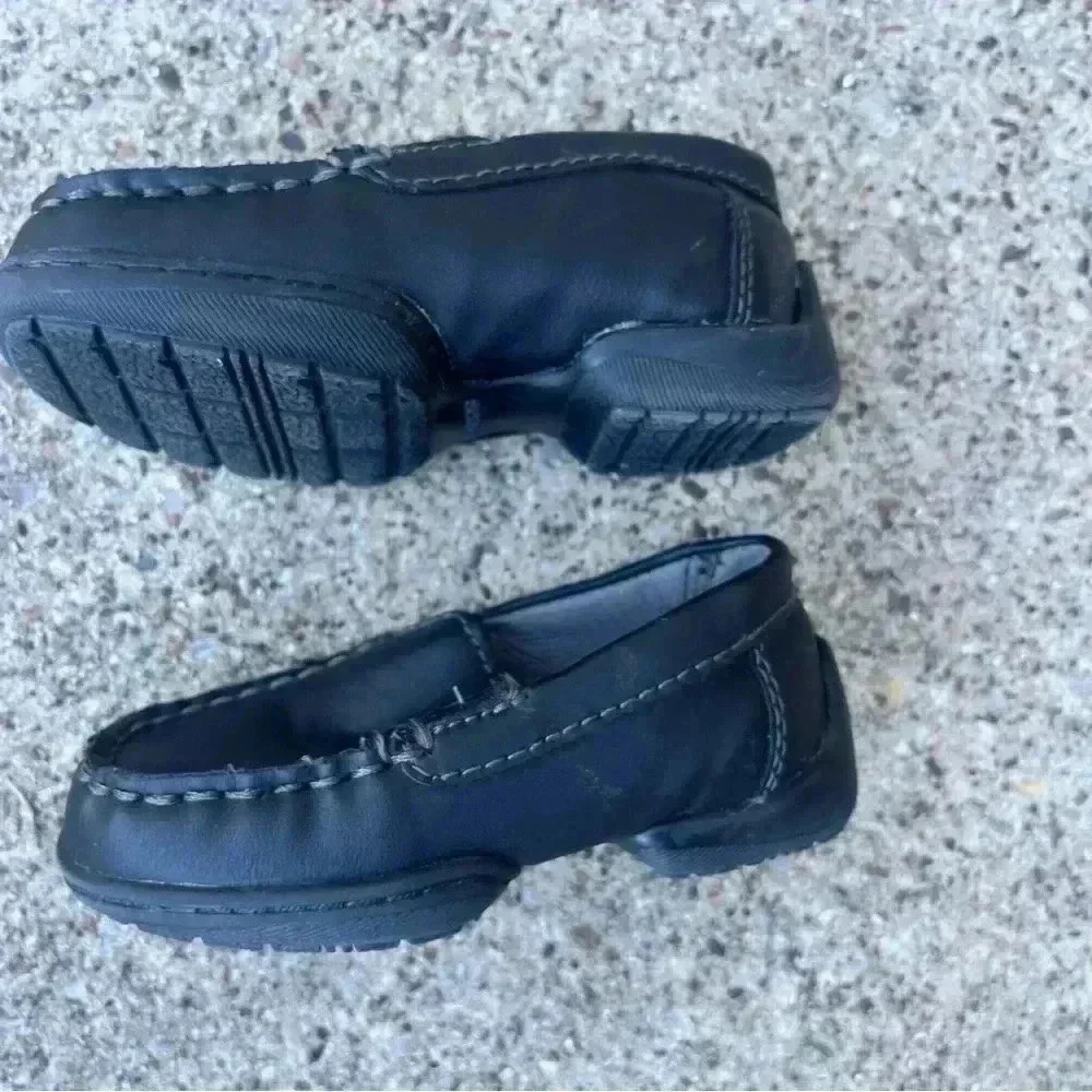 Nordstrom black toddler boys loafers soft comfortable dress shoe size‎ 5.5